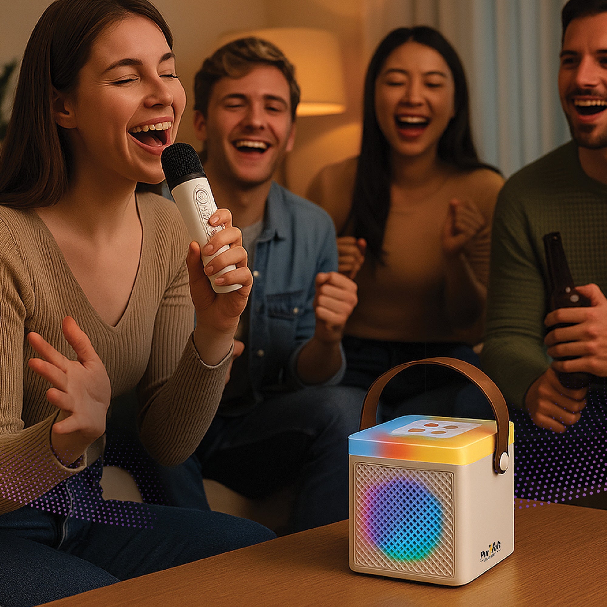Ultimate Sound & Party Combo: Portable Karaoke Set & True Wireless Stereo Earbuds