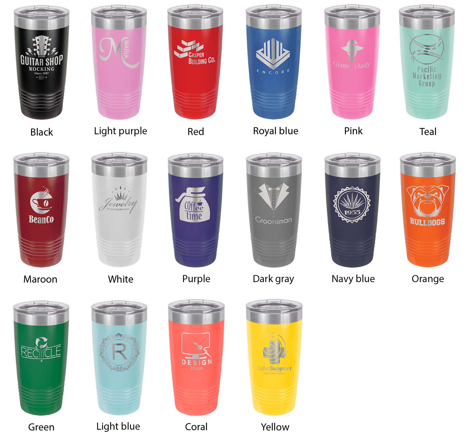 Lake Bellaire Map Tumbler Travel Mug Insulated Laser Engraved Coffee Cup Michigan 20 oz