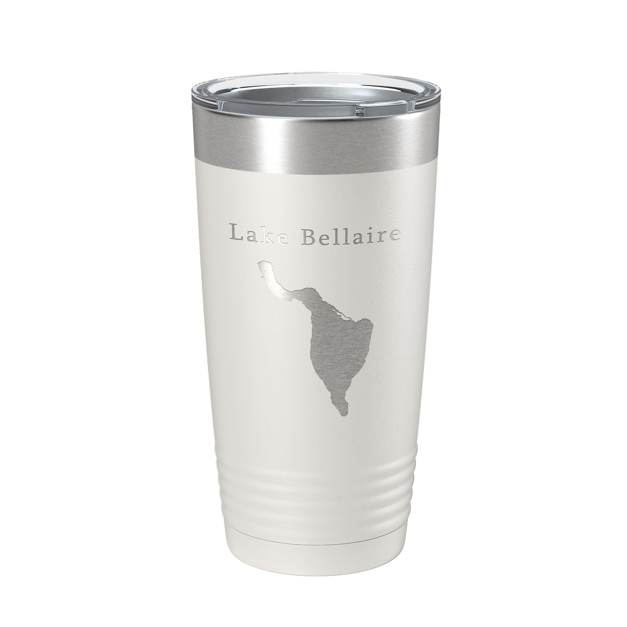 Lake Bellaire Map Tumbler Travel Mug Insulated Laser Engraved Coffee Cup Michigan 20 oz